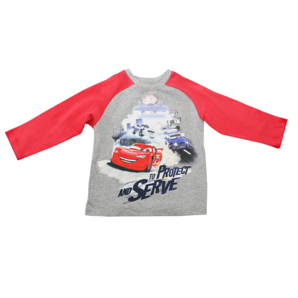 Disney Cars Grey Boys Pajama Set : Long Sleeve Shirt + Pajamas - Image 4